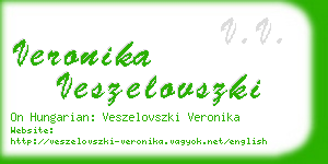 veronika veszelovszki business card